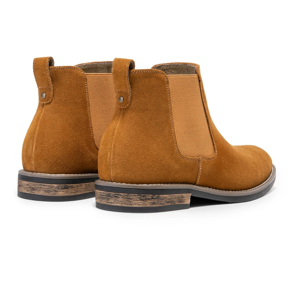 Men's Suede Leather Chelsea Ankle Boots For Working
